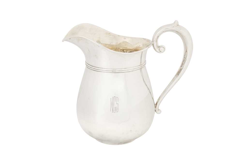 Lot 180 - An early 20th century American sterling silver water jug, Rhode Island circa 1930 by Manchester Silver Co (active 1914-85)