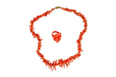 Lot 14 - A COLLECTION OF CORAL JEWELLERY