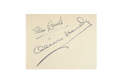 Lot 23 - Autograph Album.- Incl. Stan Laurel & Oliver Hardy