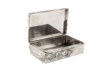 Lot 167 - An early 20th century Japanese silver cigarette box, Yokohama circa 1900 by Watanabe