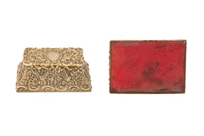 Lot 66 - Rothschild - A pair of Edwardian sterling silver gilt cast stamp double boxes, London 1901 by J Batson and Son
