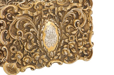 Lot 66 - Rothschild - A pair of Edwardian sterling silver gilt cast stamp double boxes, London 1901 by J Batson and Son