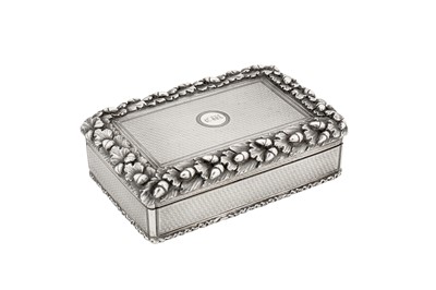 Lot 17 - A good Victorian sterling silver snuff box, London 1845 by Edward Edwards II