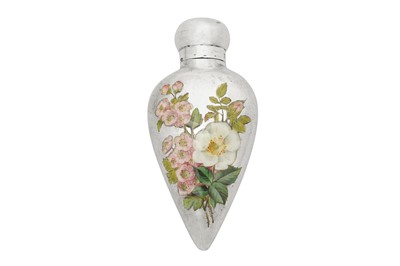 Lot 41 - A Victorian sterling silver and enamel scent bottle, London 1893 by Cornelius Desormeaux Saunders and James Francis Hollings (Frank) Shepherd