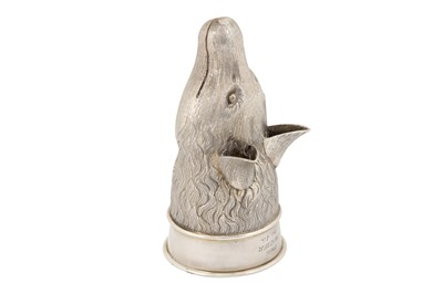 Lot 57 - An Elizabeth II sterling silver novelty stirrup cup, London 1964 by Padgett and Braham Ltd