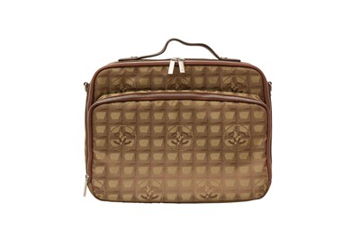 Lot 245 - Chanel Khaki CC Travel Line Laptop Bag