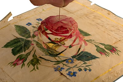 Lot 180 - Victorian 'cobweb' Valentine cards (2)
