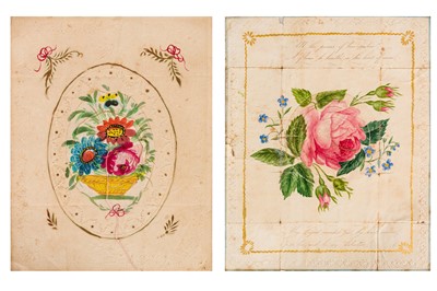 Lot 180 - Victorian 'cobweb' Valentine cards (2)