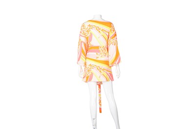 Lot 12 - Emilio Pucci Orange Print Kaftan Dress - Size 38