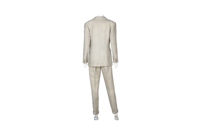 Lot 489 - Chanel Cream Wool Trouser Suit - Size 40