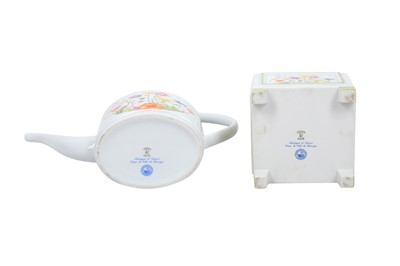 Lot 205 - A 20TH CENTURY RAYNAUD & CO. LIMOGES WATERING CAN AND CACHE POT