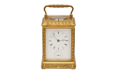 Lot 107 - A VICTORIAN GROHE REPEATER CARRIAGE CLOCK