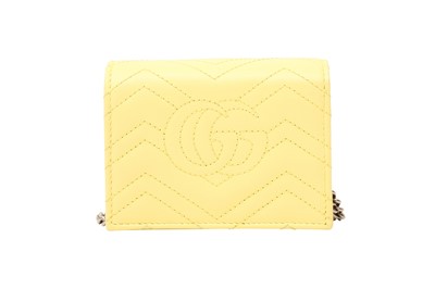Lot 6 - Gucci Yellow Marmont Nano Wallet On Chain