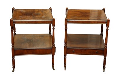 Lot 333 - A PAIR OF VICTORIAN BURR WALNUT SIDE TABLES