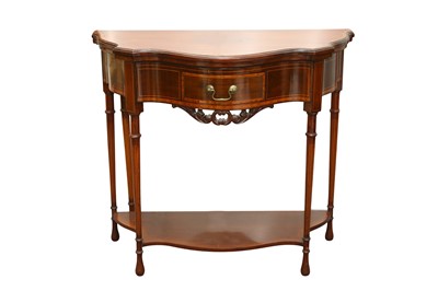 Lot 340 - A VICTORIAN SERPENTINE FRONTED GAMES TABLE