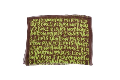 Lot 241 - Louis Vuitton Stephen Sprouse Brown Silk Scarf