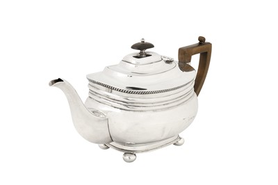 Lot 314 - A Victorian sterling silver four-piece tea and coffee service, Sheffield 1900 by George Howson