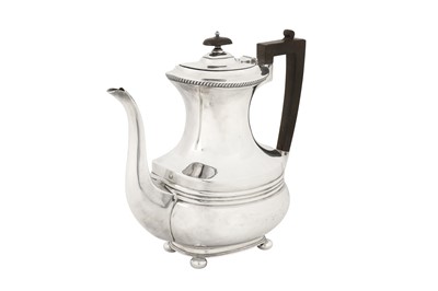 Lot 314 - A Victorian sterling silver four-piece tea and coffee service, Sheffield 1900 by George Howson