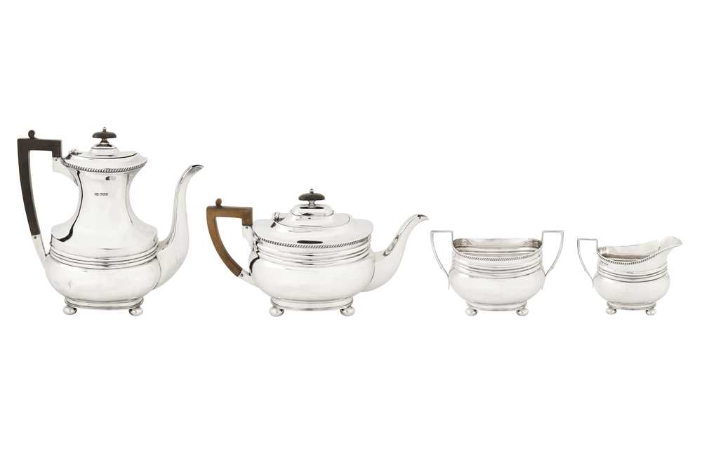 Lot 314 - A Victorian sterling silver four-piece tea and coffee service, Sheffield 1900 by George Howson