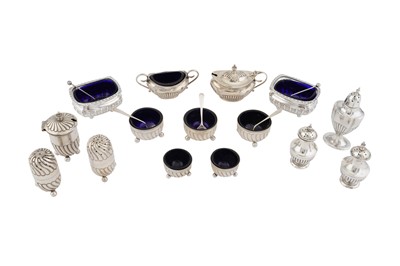Lot 116 - A mixed group of Victorian sterling silver cruets