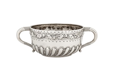 Lot 287 - A Victorian sterling silver twin handled bowl, London 1889 by George Fox