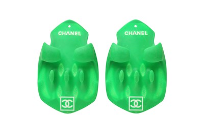 Lot 202 - Chanel Neon Green CC Swimming Fins