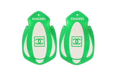 Lot 202 - Chanel Neon Green CC Swimming Fins