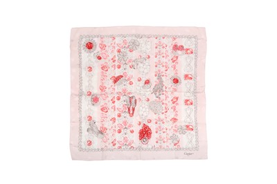 Lot 52 - Cartier Pink Jewel Print Silk Scarf