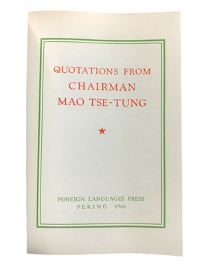 Lot 74 - Zedong (Mao) Mao Zhu Xi Yu Lu, or Quotations of Chairman Mao (Mao's "Little Red Book").