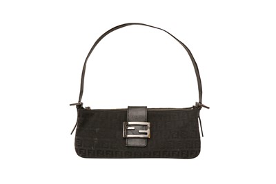 Lot 651 - Fendi Black Zucchino Shoulder Bag