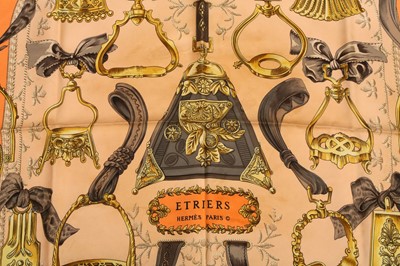 Lot 125 - AN HERMES 'ETRIERS' SILK PRINT SCARF