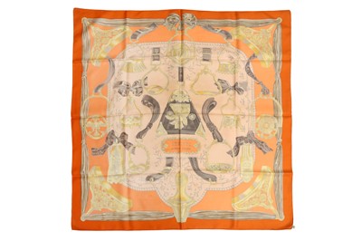 Lot 125 - AN HERMES 'ETRIERS' SILK PRINT SCARF