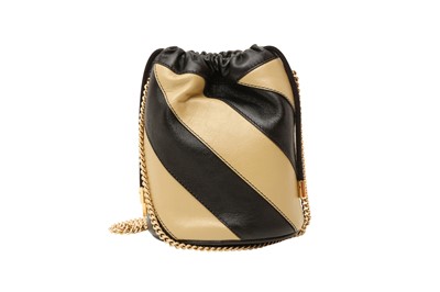 Lot 290 - Gucci Black Zumi Stripe Drawstring Bucket Bag