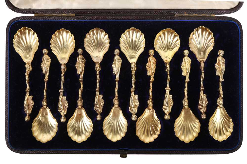 Lot 102 - 19TH CENTURY SILVER SALT SPOONS