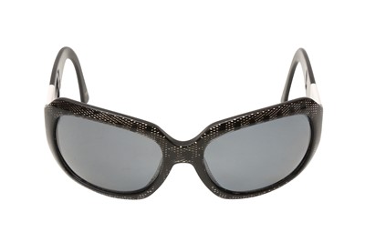 Lot 462 - Chanel Black Lace CC Oversized Sunglasses