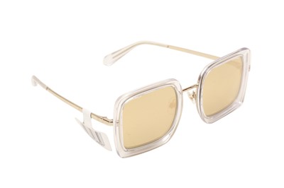 Lot 371 - Chanel Clear Mirror Square Sunglasses