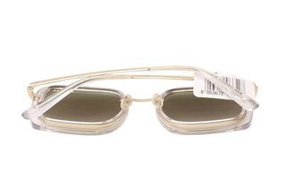 Lot 371 - Chanel Clear Mirror Square Sunglasses