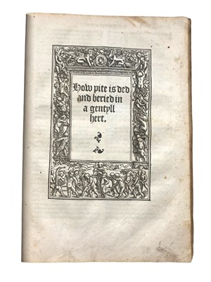 Lot 96 - Chaucer. [The Workes of Geoffray Chaucer] Extract 57pp. 1532