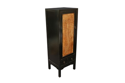 Lot 236 - A CHINESE BLACK LACQUER CABINET