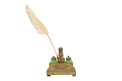 Lot 137 - A FRENCH GRAND PALAIS GRAND TOUR INKWELL