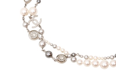 Lot 122 - Chanel Grey Pearl Sautoir Necklace