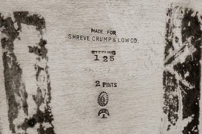 Lot 62 - An early 20th century American sterling silver novelty cocktail shaker, Boston circa 1930 by Tuttle Silversmiths, retailed by Shreve Crump and Low Co