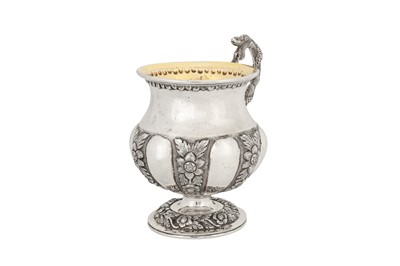 Lot 76 - A mid-19th century Indian colonial silver christening mug, Madras circa 1840 by George Gordon and Co (acitve c. 1822-42)