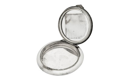 Lot 174 - A mid-20th century Iraqi silver and niello compact, Omara or Basra circa 1950