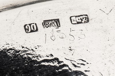 Lot 152 - A mid-19th century Chinese Export silver salver, Canton circa 1870 by Yi Chang, retailed by Wang Hing