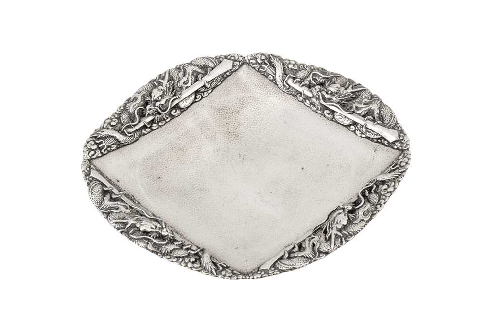 Lot 163 - An early 20th century Japanese silver small tray, Yokohama circa 1910 by Watanabe