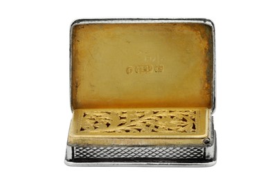 Lot 11 - An early Victorian sterling silver vinaigrette, Birmingham 1839 by Taylor and Perry