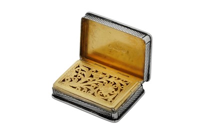 Lot 11 - An early Victorian sterling silver vinaigrette, Birmingham 1839 by Taylor and Perry