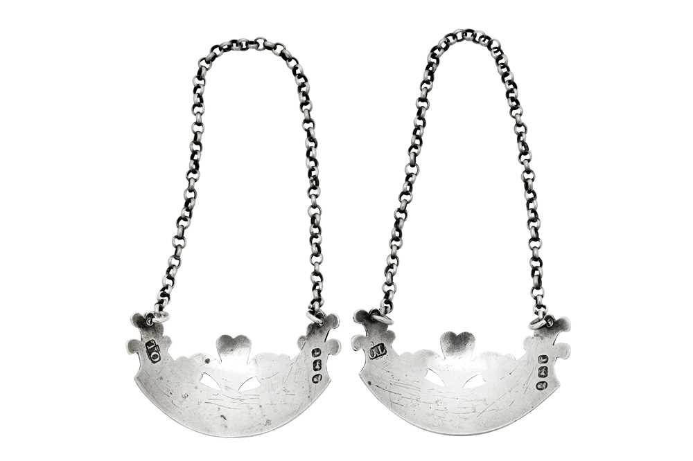 Lot 42 - A pair of George III sterling silver wine