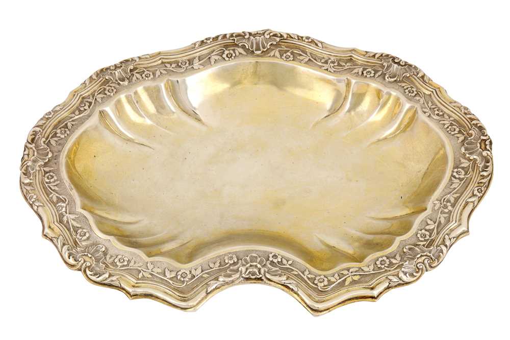 Lot 189 - A Victorian Scottish sterling silver gilt basin, Glasgow 1864 by John Miller and Co